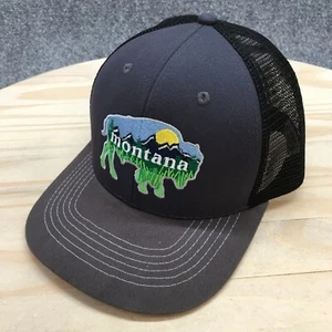 Montana Arcadian Outfitters Sombrero de Camionero Hombres Gris OS Ala Curvada Logo Bordado - Imagen 1 de 10
