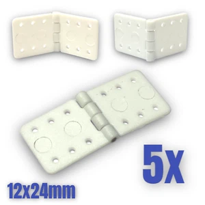 ✅ 5 Stück Nylon Scharnier 12x24mm RC Flugzeug Airplane Aileron Querruder Ruder ✅ - Bild 1 von 9