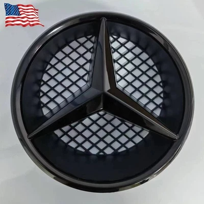 Gloss Black Front Emblem Mercedes-Benz W204 2006-2014 C300 C350 GLK350 C-Class - Image 1 of 4