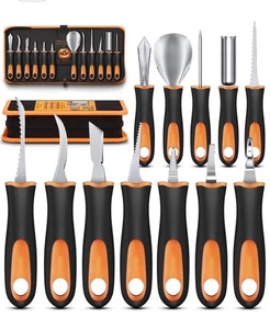Kit de herramientas para tallar calabaza de Halloween para - 13 piezas calabaza profesional de alta resistencia - Imagen 1 de 3