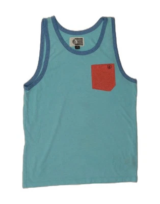 VOLCOM Womens Vest Top UK 14 Medium Blue Cotton BQ04 - Image 1 of 3
