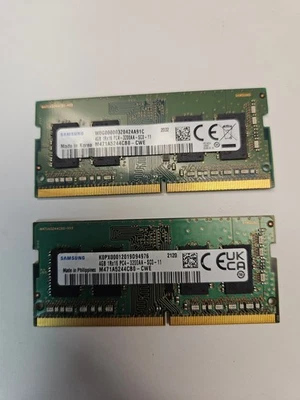 Samsung 8GB (2x4GB) 3200AA DDR4 SODIMM Laptop RAM Par a Juego Foto 1 de 3