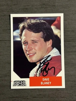 Tarjeta coleccionable autografiada de Dave Blaney World Of Outlaws Sprint Car Racing USAC Foto 1 de 2
