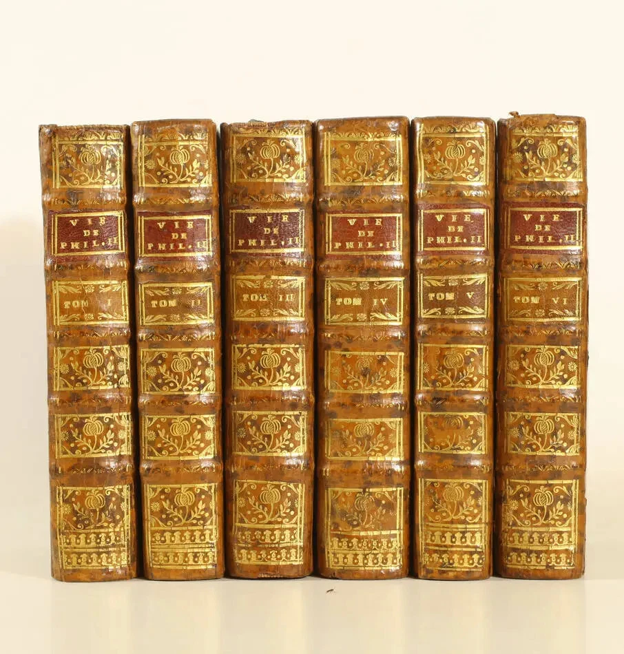 LETI - La vie de Philippe II, roi d'Espagne - 1734 - 6 volumes - Portrait - Photo 1/1