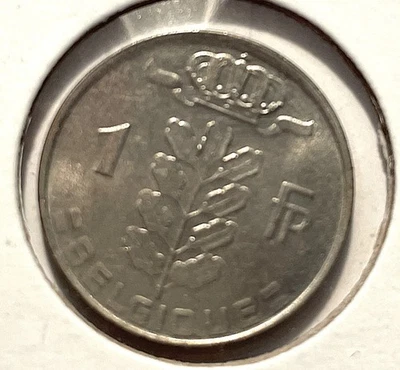 Bélgica 1 Franco 1980 Níquel Foto 1 de 2