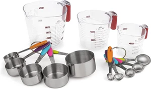 Measuring Cups and Spoons Set 13 Piece. Includes 10 Stainless Steel Measuring Sp - Picture 1 of 8