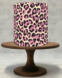 Rosa Leopard Gepard Druck Essbar Kuchen Verpackung Topper Safari Geburtstag Dekor.044 - Bild 1 von 2