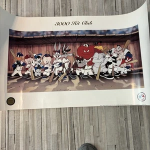 Vintage LOONEY TUNES MLB World Champs Poster - Picture 1 of 8