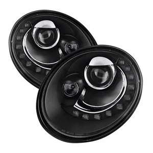 Spyder Auto 5080929 DRL LED Projector Headlights Fits 06-10 Beetle - Foto 1 di 10