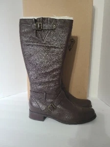 San Jacinto Company Womens Flat Tall Boots Leather Brown Size 8 M - Picture 1 of 7