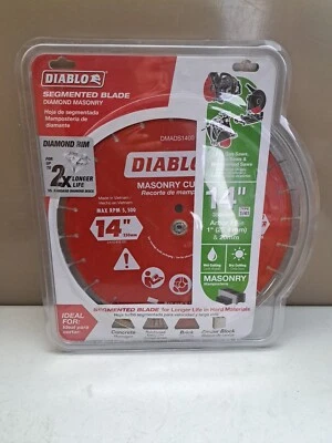 Diablo DMADS1400 14" Diamond Segmented Cut-Off Discs for Masonry Arbor 1"  - Image 1 of 3
