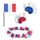 Sonia Originelli Fanset "Frankreich" France Blumenkette Fahne Flagge Perücke  ..