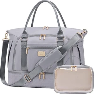 Multi-Purpose TravelBag - Duffle Bag with Shoes Compartment Weekender & Overn... - Picture 1 of 8