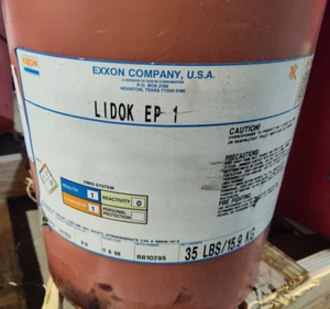 Exxon Lidok EP 1 Extreme Pressure Grease Lubricant 35 LB Barrel Mobilux - Picture 1 of 3