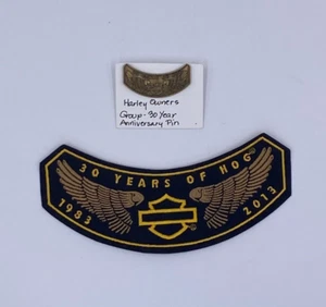 30 Years 1983-2013 HOG Harley Davidson Owners Group Jacket Badge & Pin Wings - Picture 1 of 4