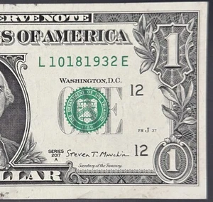 October 18, 1932 Birthday Note Fancy Serial Number One Dollar Bill - Picture 1 of 3