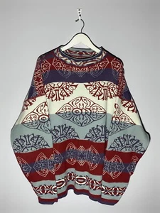 Vintage 90s O’neill Reversible Knitted Sweater Crew Neck Oversized Fit Y2k - Picture 1 of 24
