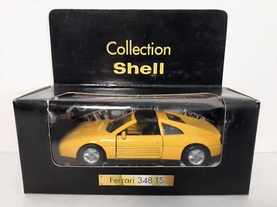 Voiture FERRARI 348 TS Jaune à Retrofriction - 1/43 - Collection SHELL - Photo 1/4