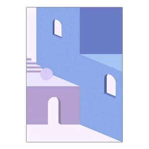 Canvas Canvas Canvas Frame Poster - Minimal Illustration Architecture A0011-D006 - Picture 1 of 19