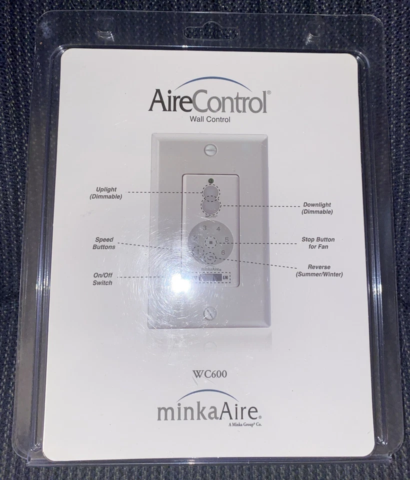 MinkaAire WC600 White Wall Mount Fan Control - Image 1 of 3