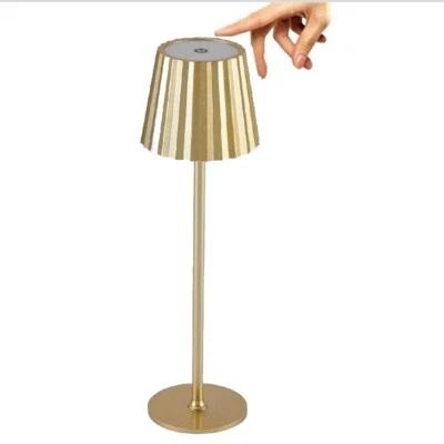 LAMPADA TAVOLO TOUCH LED MODERNA RICARICABILE BAR HOTEL RISTORANTE ORO TD-306 - Immagine 1 di 2