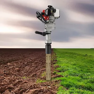 32.7cc Benzin Motor Pfosten Ramme Pfahlramme Gartenarbeit Zaunpfahlramme 2 Takt - Bild 1 von 20