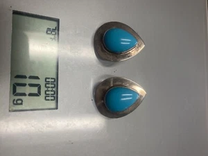 Ohrringe Sterlingsilber und Türkis  - Bild 1 von 2