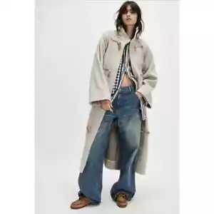 Neu ohne Etikett Free People Alma Duffle-Wintermantel in meliertem Kaffee Damengröße S 268 $ - Bild 1 von 14