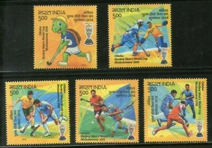 Indien 2018 Odisha Hockey Herren WM Sport Briefmarken Set 5v postfrisch - Bild 1 von 2