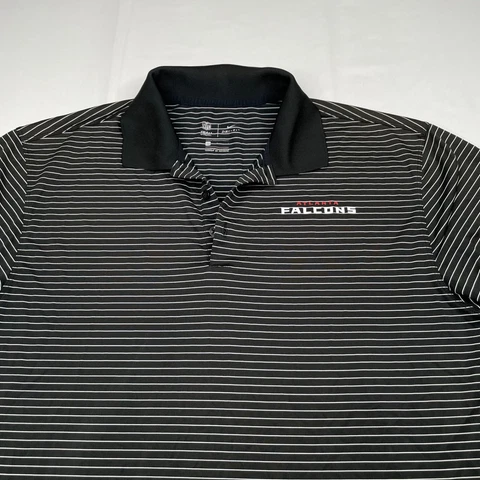 Atlanta Falcons Polo Shirt Men Large Nike Black Performance On Field Apparel Cover