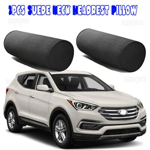 Suede Neck Headrest Pillow Cervical Spine Protect Cushion For Hyundai Santa Fe - Picture 1 of 11