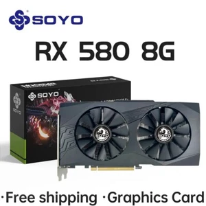 SOYO AMD Radeon RX580 8GB GDDR5 GPU Tarjeta Gráfica PCIE 3.0x16 Gaming - Bild 1 von 8
