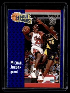 1991-92 Fleer League Leaders Michael Jordan #220 HOF - Picture 1 of 2