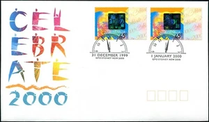 1999 Australia Celebrate 2000 Hologram 45c Dual Stamp First Day Cover, VGC - Bild 1 von 1