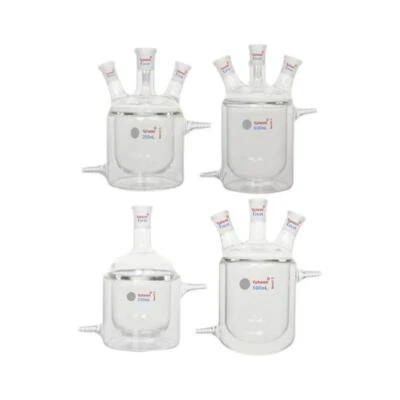 Laboratory Glassware Double Jacketed Flask 10ml-1000ml Reactor Bottle Supply - Image 1 of 4