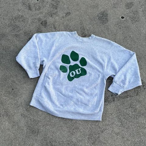 Vintage 80s Ohio University Bobcats Reverse Weave Sweatshirt M/L Fraternity Frat Cover