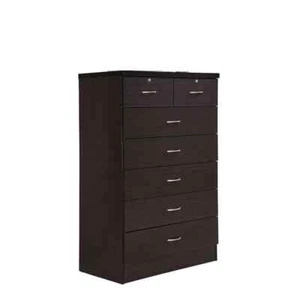 7-Drawer 48 in. H x 31.5 in. W x 18 in. D Chest of Drawer in Chocolate - Picture 1 of 5