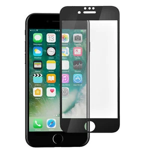Film IPHONE Se 2020/7/8 Tempered Glass Bevelled Tiger Glass + Muvit Edges Black - Picture 1 of 5