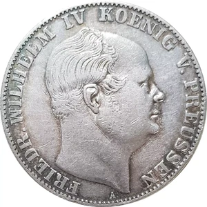 Prussia 1857 Aunc-Unc 1 Thaler Mining Silver Germany German State - Picture 1 of 10