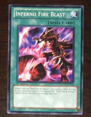 Inferno Fire Blast SDDC-EN026 Dragons Collide Deck 1st Ed Spell Near Mint NEW x1 - Image 1 of 2