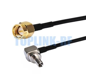 SMA Male to CRC9 Male Right Angle Jumper Pigtail RG174 Cable Huawei USB Modem 3G - Zdjęcie 1 z 4