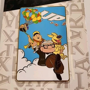 Disney Pixar Up Movie Poster Jumbo 3” Enamel Pin Monogram Carl Russel Dug NEW - Picture 1 of 11