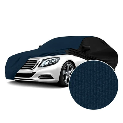 For Audi S6 13-18 Satin Stretch Indoor Navy Blue Custom Car Cover w Black Sides Foto 1 de 4