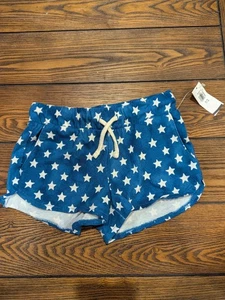 Old Navy Kids Girls Size 5 XS Shorts Blue With Stars Drawstring Elastic NWT  - Picture 1 of 7