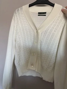 Cream Fred Perry Cardigan Button Up Women’s Size 12 - Picture 1 of 4