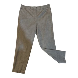 Pantalones Talbots Talla 12 Tostado Gris Franela Italiana Botón/Cremallera Cintura Elástica - Imagen 1 de 8