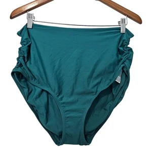 Anne Cole Bikini Convertible Bottom Womens Size XXL Ocean Green High Waist Swim - Picture 1 of 7