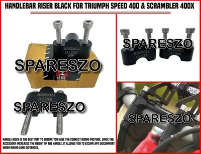 MANILLAR ELEVADOR NEGRO APTO PARA TRIUMPH SPEED 400 Y SCRAMBLER 400X Foto 1 de 4
