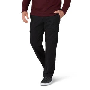 Lee Men's Extreme Motion Twill Cargo Pants Comfort Bottoms Work Buddy Black New - Picture 1 of 4