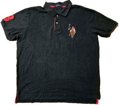 Camisa US POLO ASSN Hombres XL Grande Doble Color Poni Rugby Manga 3 Bordada Retro Foto 1 de 4